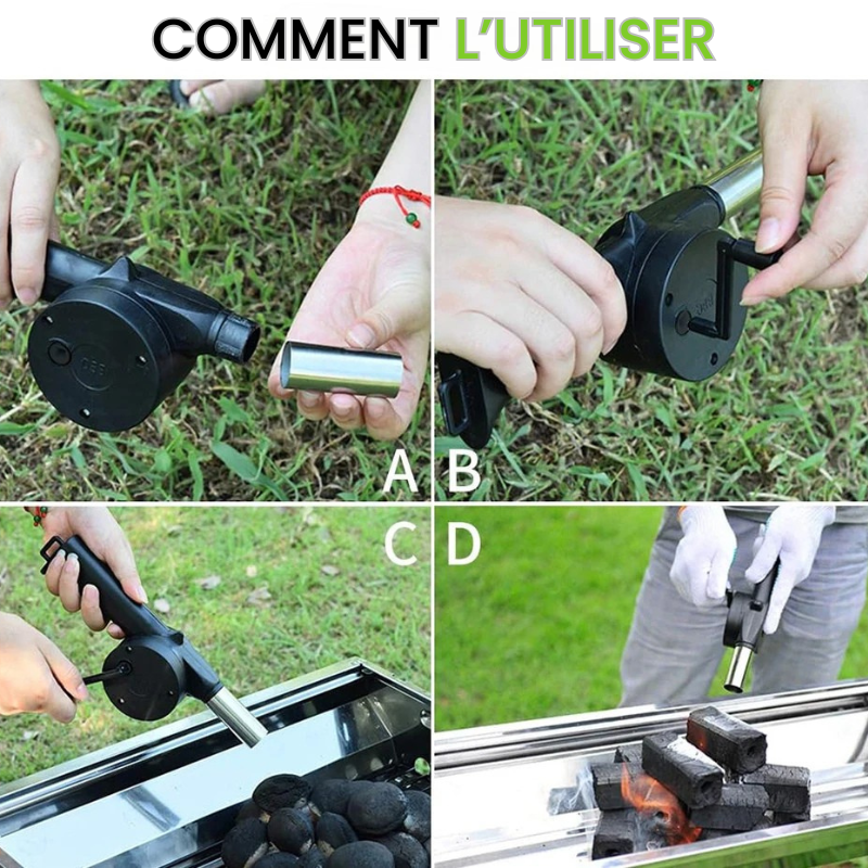 souffleur barbecue sans piles ni électricité