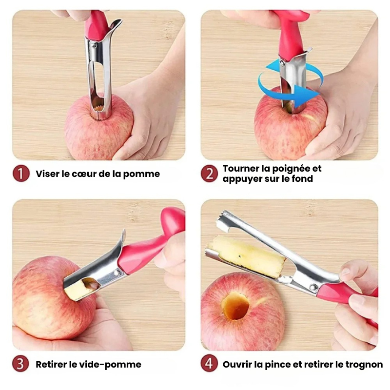 Ustensile cuisine pour retirer le trognon d’une pomme
